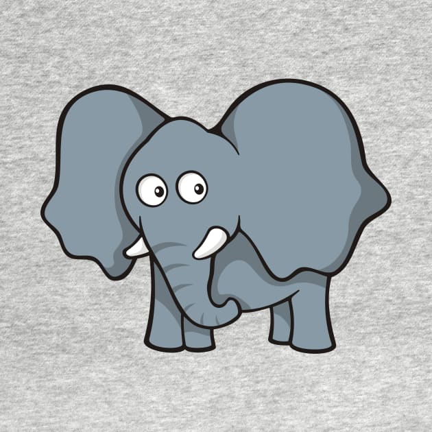 Gray Elephant Cartoon by sifis